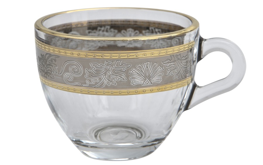 Zestaw 2 filiżanek do espresso 60 ml + spodki White Lady