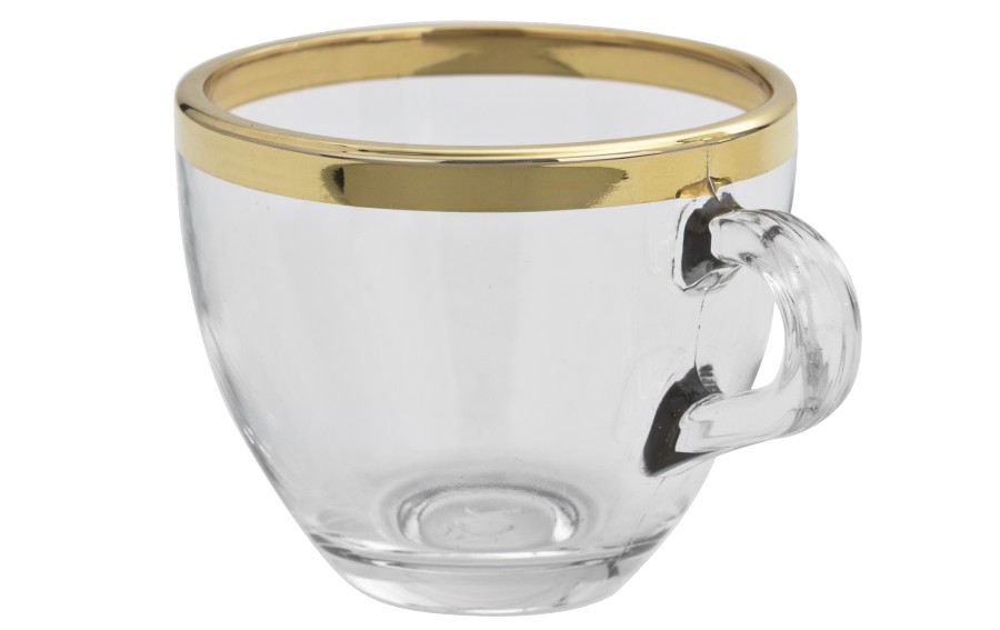 Zestaw 2 filiżanek do espresso 60 ml + spodki Golden Line
