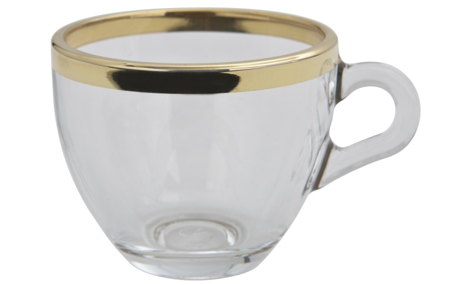 Zestaw 2 filiżanek do espresso 60 ml + spodki Golden Line