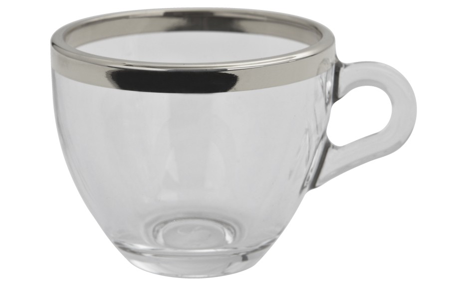 Zestaw 2 filiżanek do espresso 60 ml + spodki Platinium Line