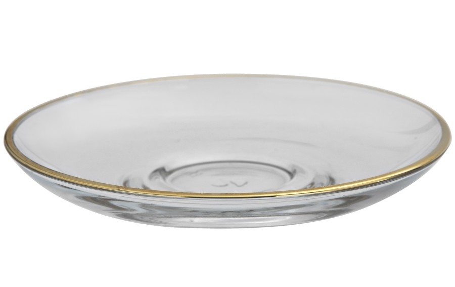 Zestaw 6 filiżanek do espresso 60 ml + spodki Dolce Vita Gold