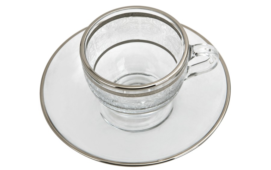Zestaw 6 filiżanek do espresso 60 ml + spodki Laura