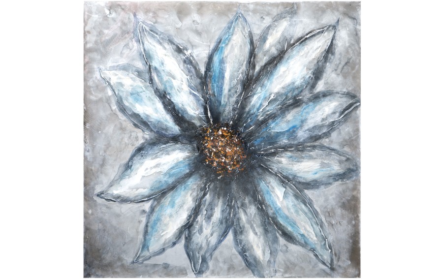 Obraz 100x100 cm Niebieski Kwiat