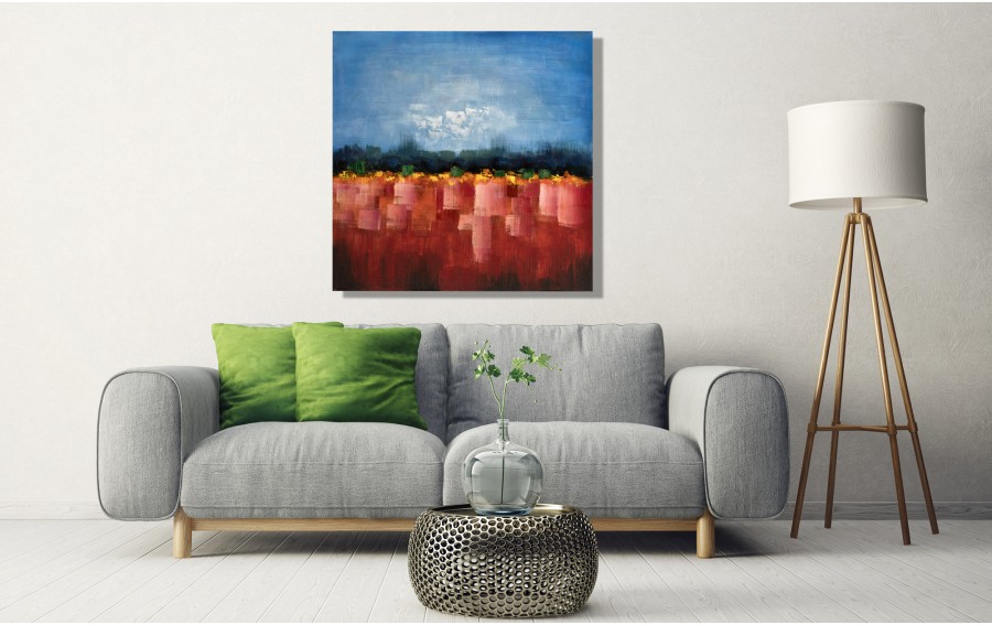 Obraz abstrakcyjny 100x100 cm Field of Red