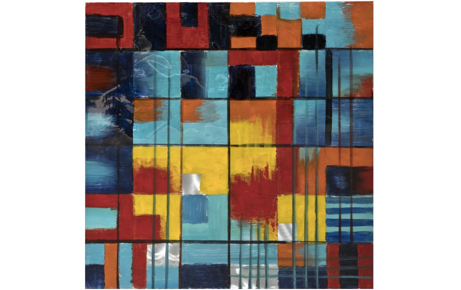Obraz abstrakcyjny 100x100 cm Cube Frenzy