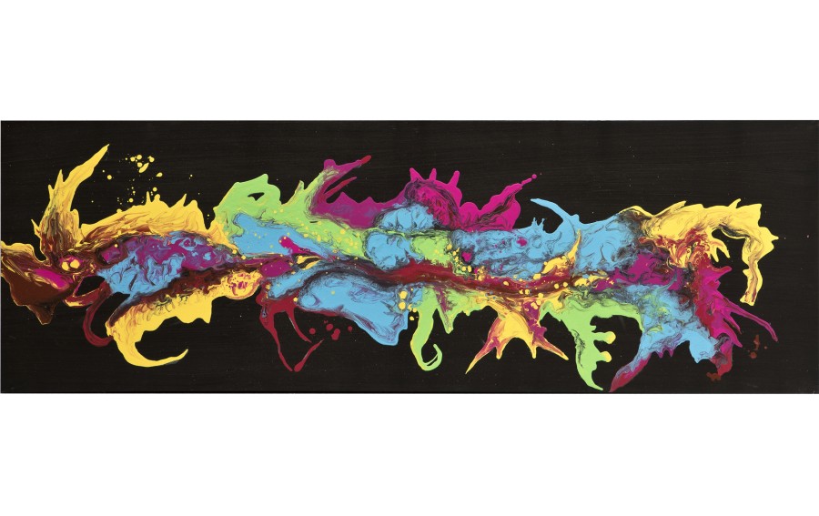 Obraz abstrakcyjny 50x150 cm Dancing Colors