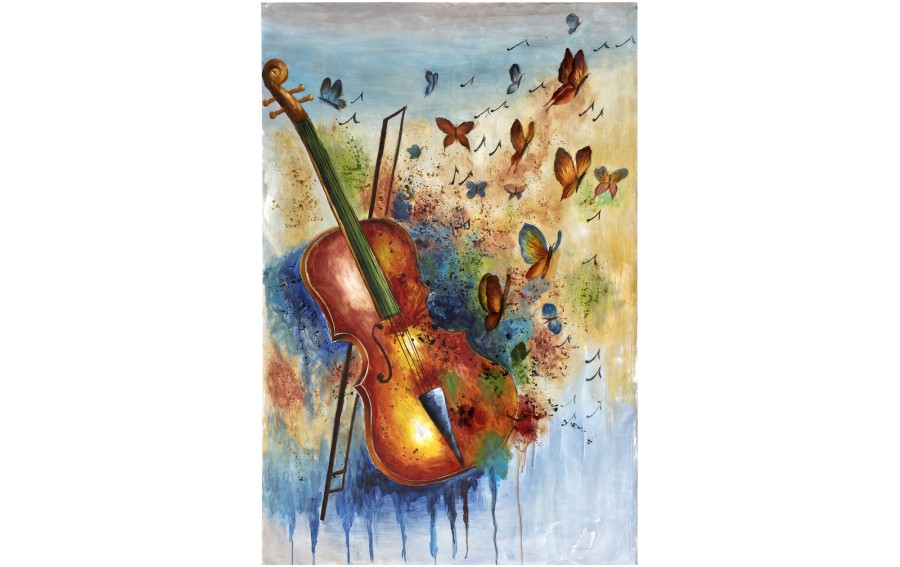 Obraz 100x150 cm Violin's Butterflies