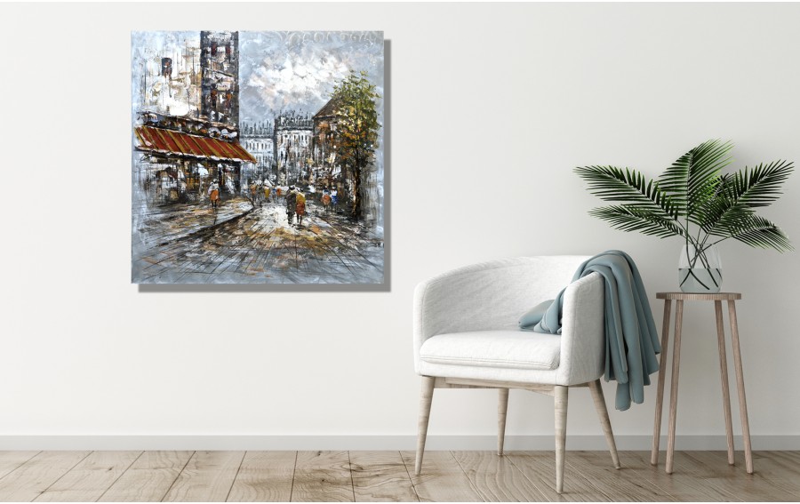 Obraz 100x100 cm Life in the City
