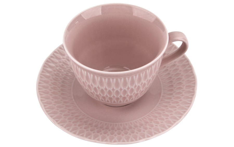 Filiżanka + spodek 250ml/16 cm Sofia Różowa