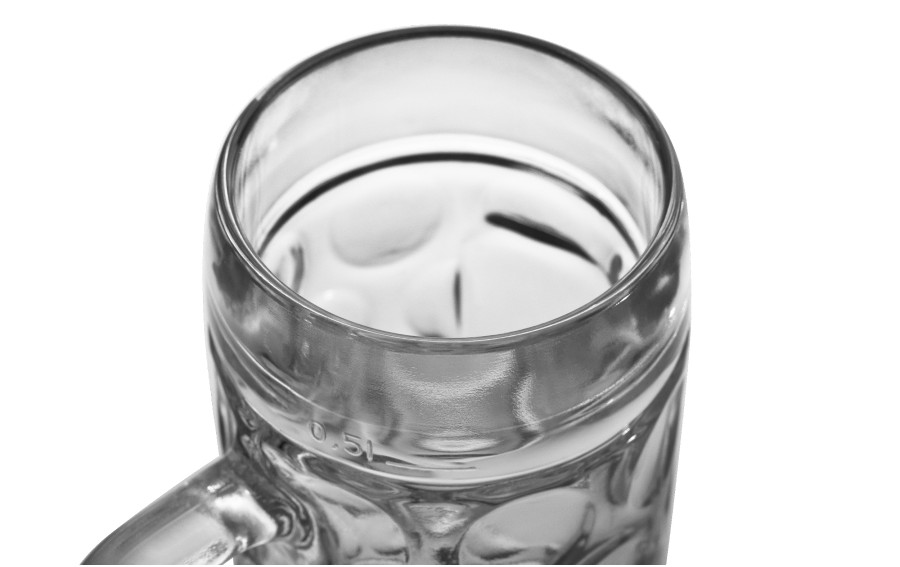 Kufel szklany do piwa 0,5L  grube szkło