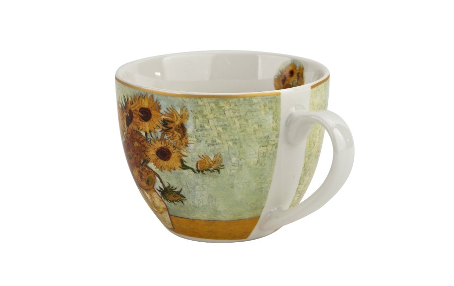 Zestaw 6 filiżanek 250 ml + spodki Sunflowers