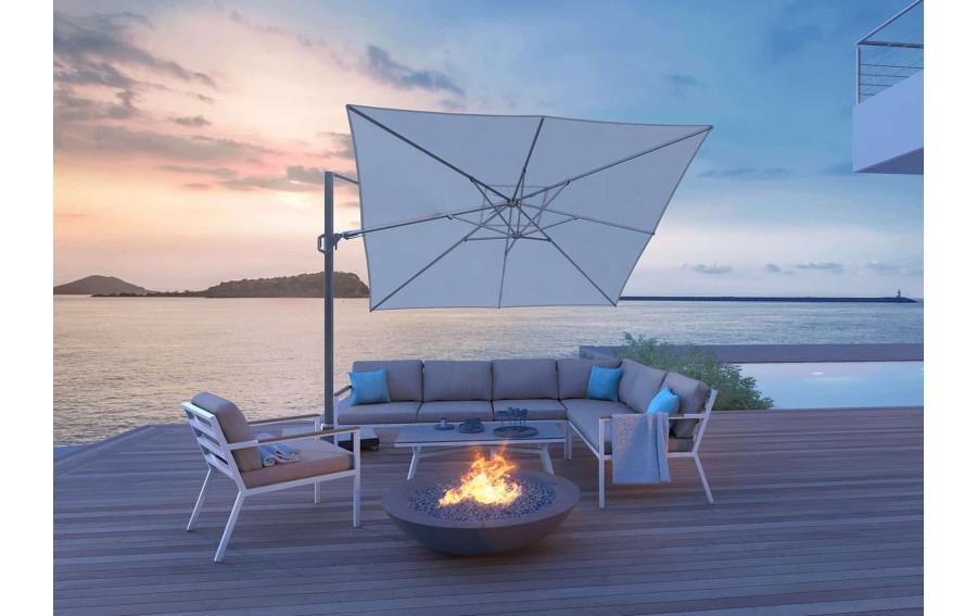 Parasol ogrodowy ​​​​​​Challenger T² 3m x 3m biały