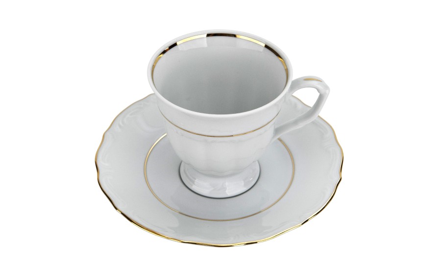 Komplet 6 filiżanek 250 ml + spodki Maria Teresa Gold