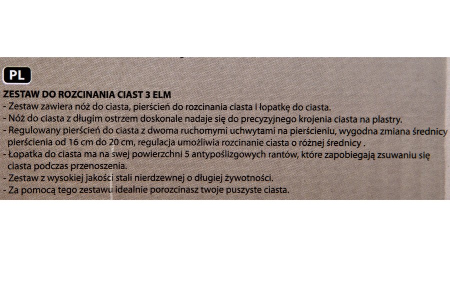 Zestaw 3 akcesoriów do wypieków