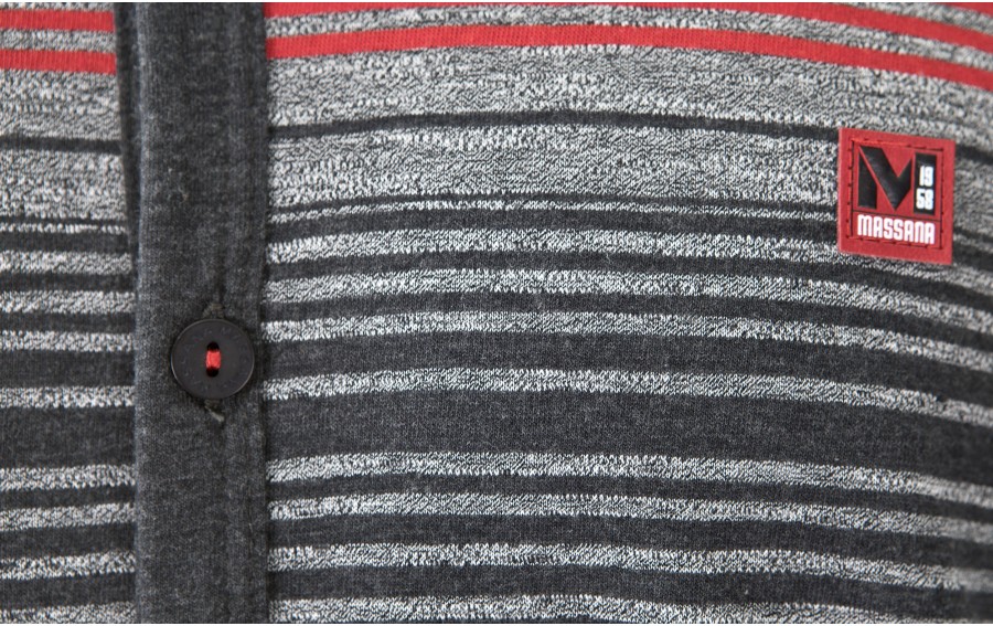 Piżama męska rozm. 2XL czerwone paski Massana