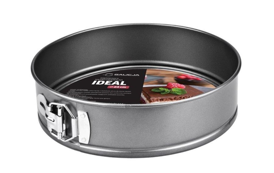 Tortownica nieprzywieralna 24cm czarna Ideal