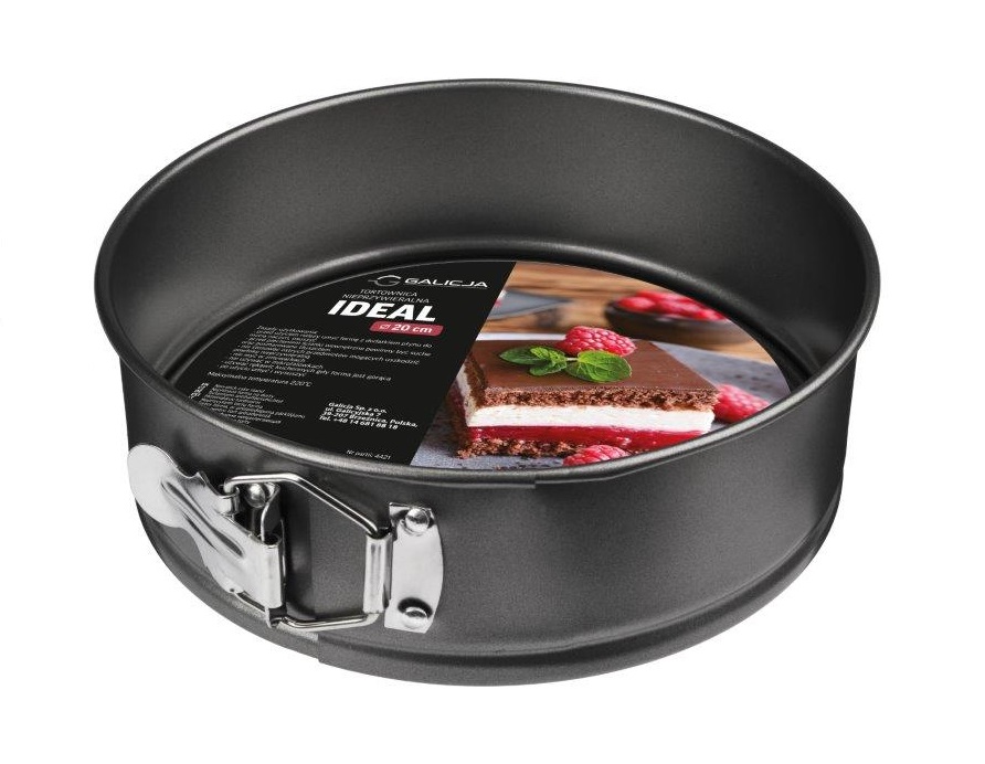 Tortownica nieprzywieralna 20cm czarna Ideal