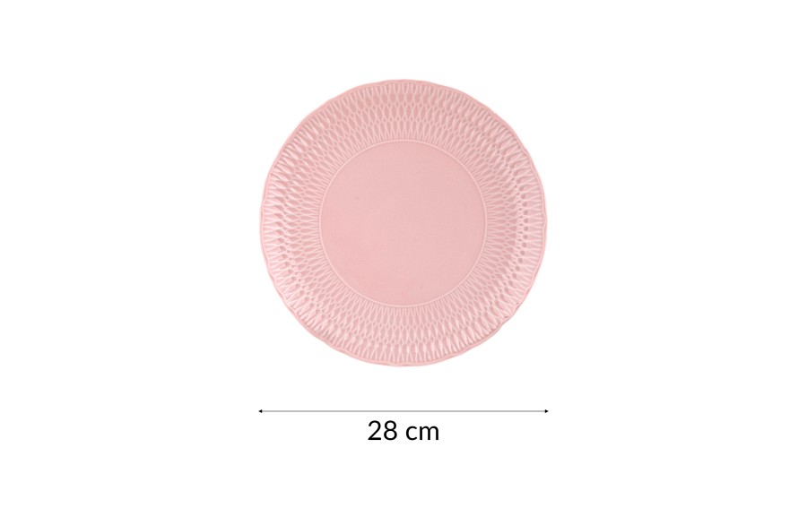 Talerz płytki 28 cm Sofia Różowa
