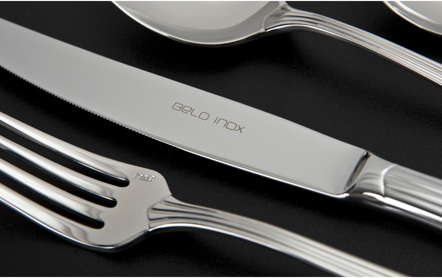 Sztućce Duo 12/72 w kasecie drewnianej Belo Inox
