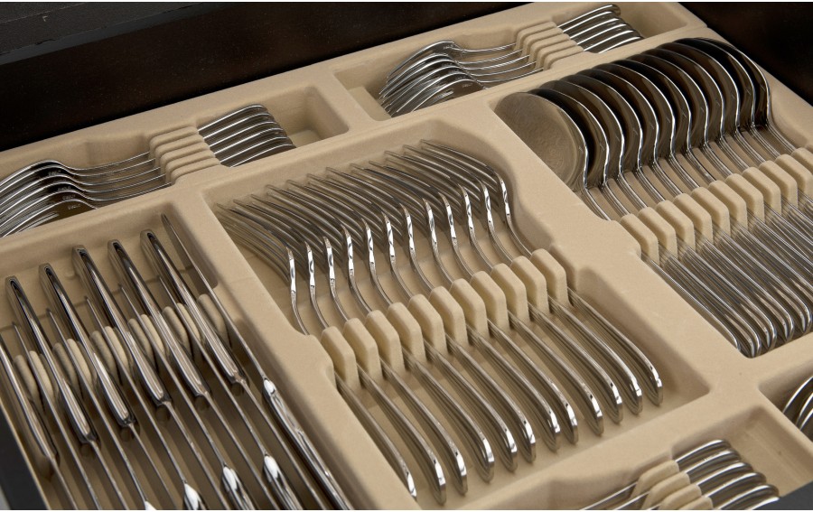 Sztućce Duo 12/72 w kasecie drewnianej Belo Inox