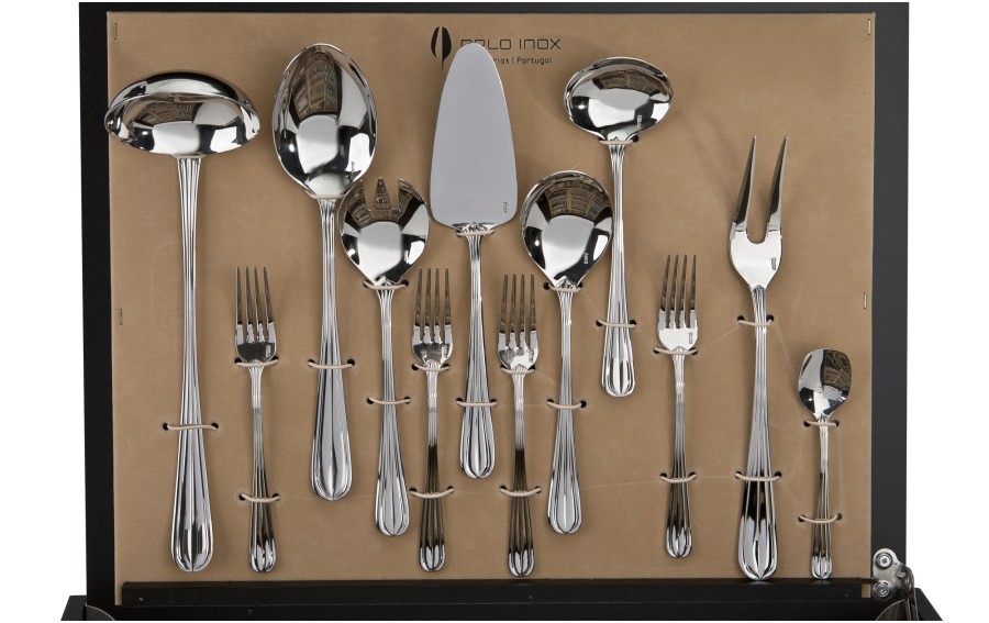 Sztućce Duo 12/72 w kasecie drewnianej Belo Inox