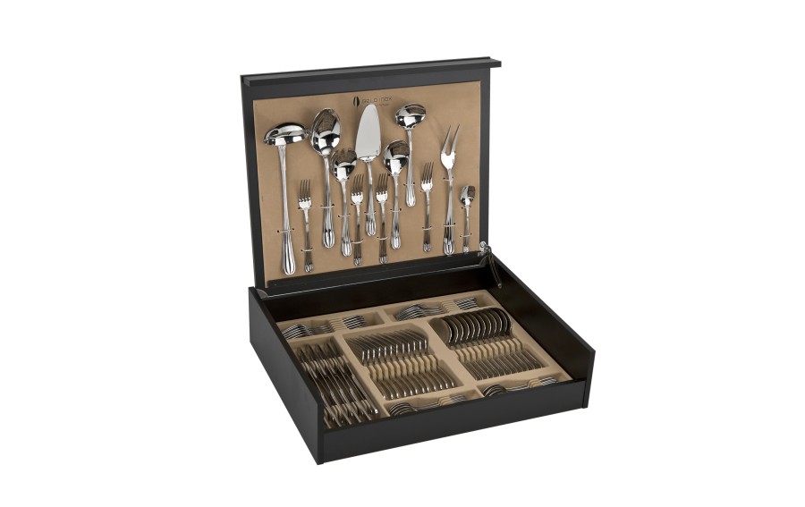 Sztućce Duo 12/72 w kasecie drewnianej Belo Inox
