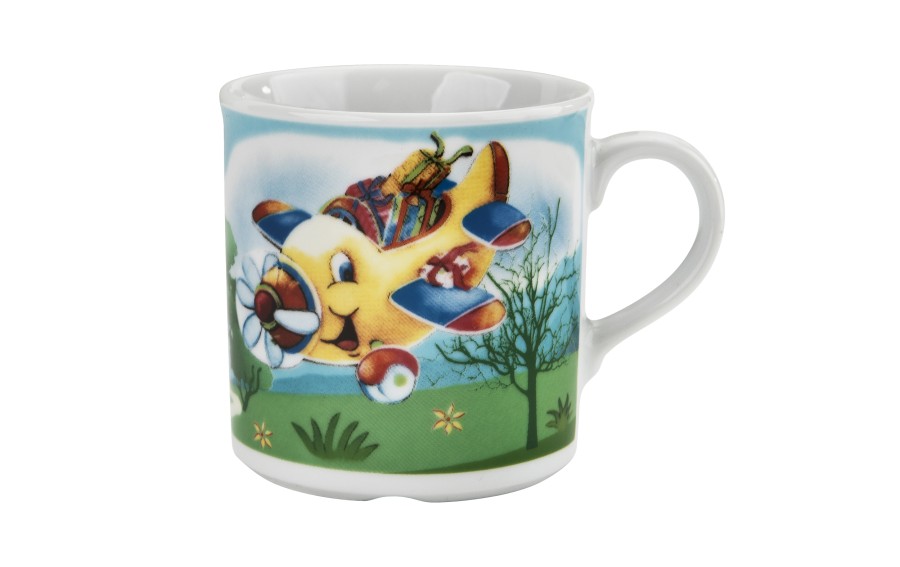 Zestaw naczyń dla dzieci Samolocik porcelanowy