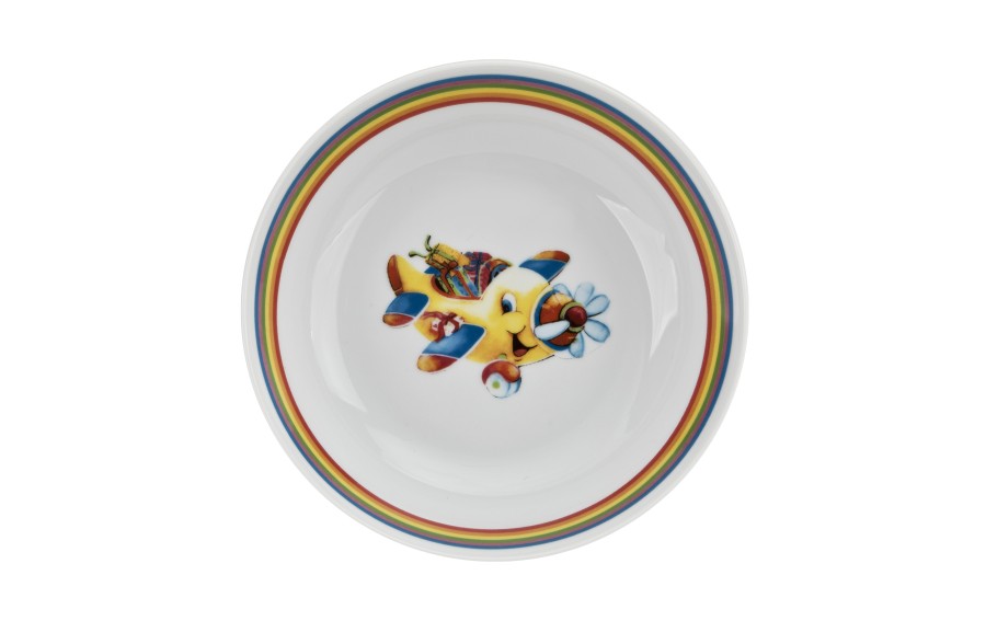 Zestaw naczyń dla dzieci Samolocik porcelanowy