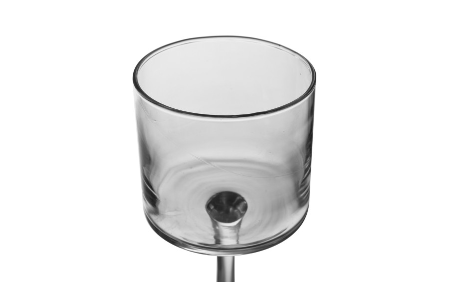 Świecznik szklany wysoki głęboki 20 cm Sigm Glass