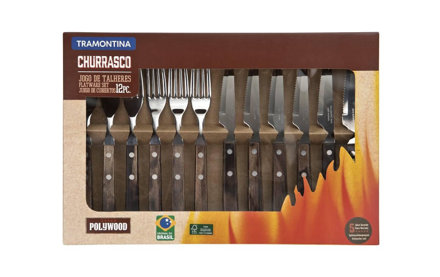 Zestaw sztućców dla 6 osób Churrasco br.