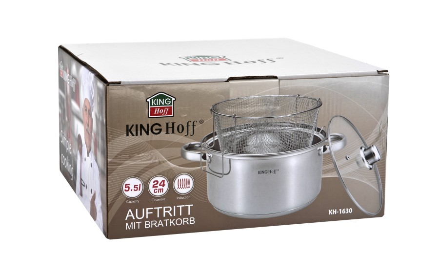 Garnek do smażenia frytek 5,5 L + sitko KH-1630