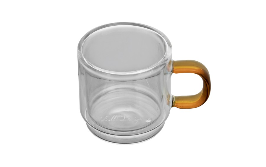 Komplet 2 szklanek termicznych do espresso z podwójną ścianką 80 ml Amber