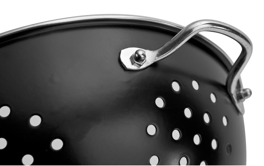 Durszlak/cedzak metalowy 23 cm czarny MPL