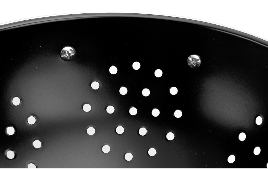 Durszlak/cedzak metalowy 23 cm czarny MPL