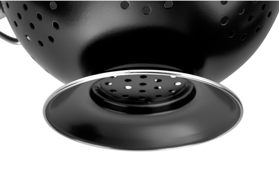 Durszlak/cedzak metalowy 23 cm czarny MPL