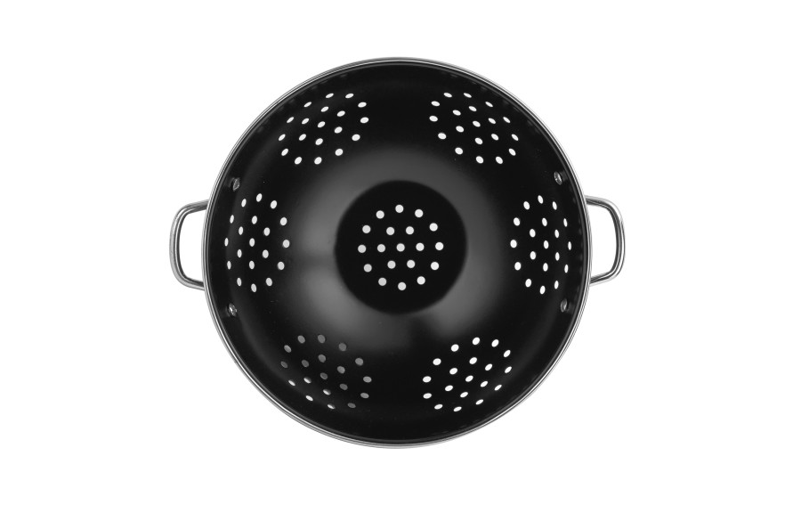 Durszlak/cedzak metalowy 23 cm czarny MPL