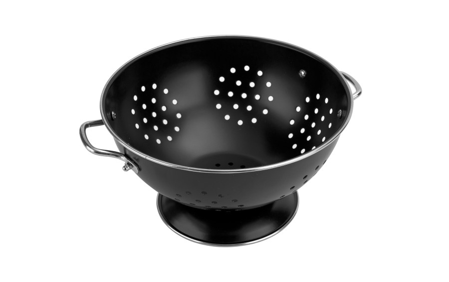 Durszlak/cedzak metalowy 23 cm czarny MPL
