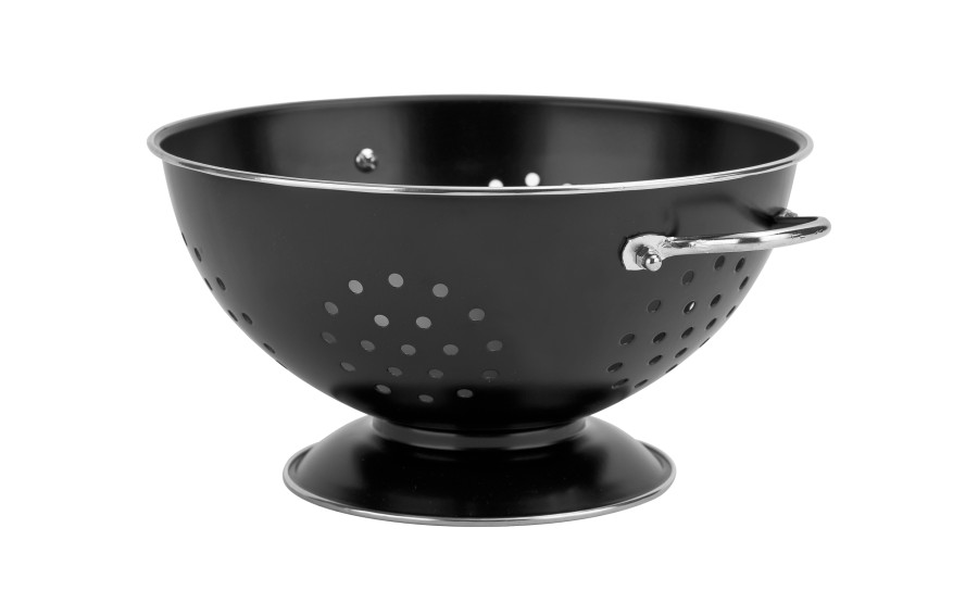 Durszlak/cedzak metalowy 23 cm czarny MPL