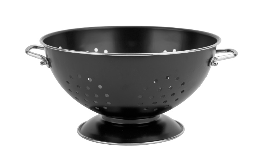 Durszlak/cedzak metalowy 23 cm czarny MPL