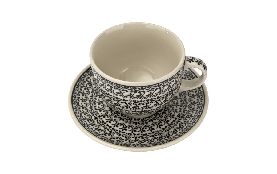 Filiżanka ceramiczna 500 ml + spodek Bolesławiec Dekor 941