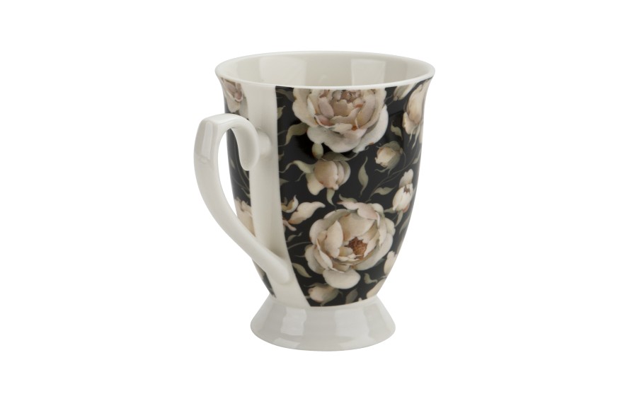 Zestaw 2 kubków 300 ml Retro English Roses Black