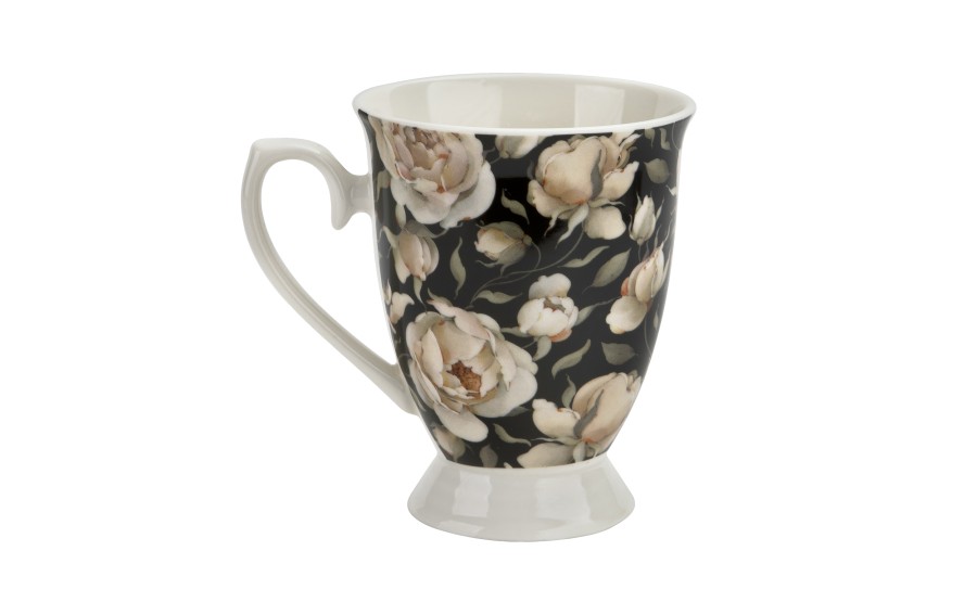Zestaw 2 kubków 300 ml Retro English Roses Black