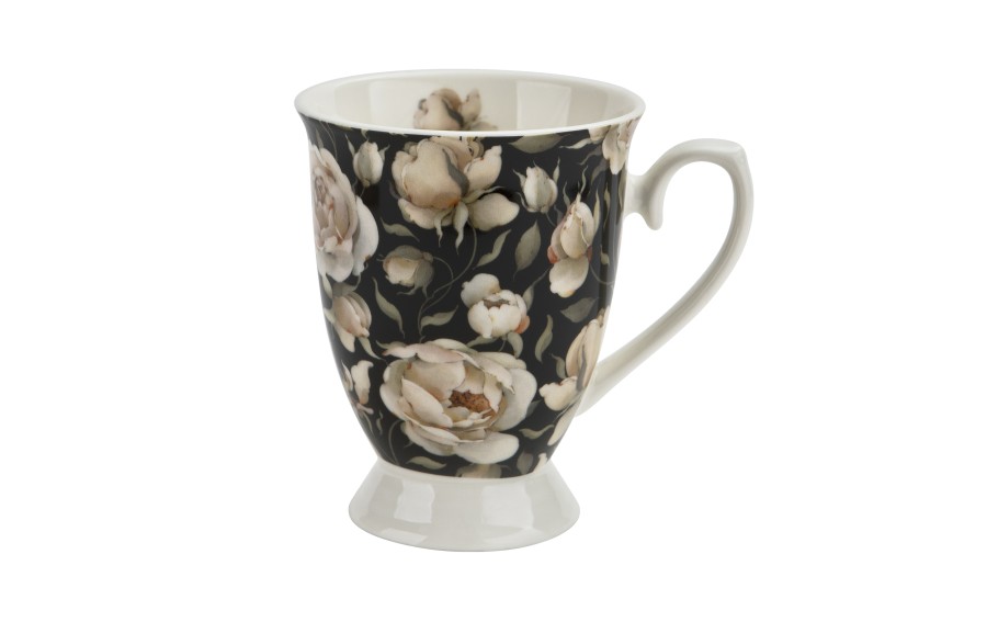 Zestaw 2 kubków 300 ml Retro English Roses Black