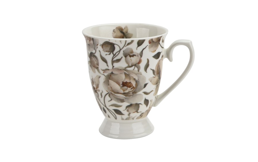 Zestaw 2 kubków 300 ml Retro English Roses White