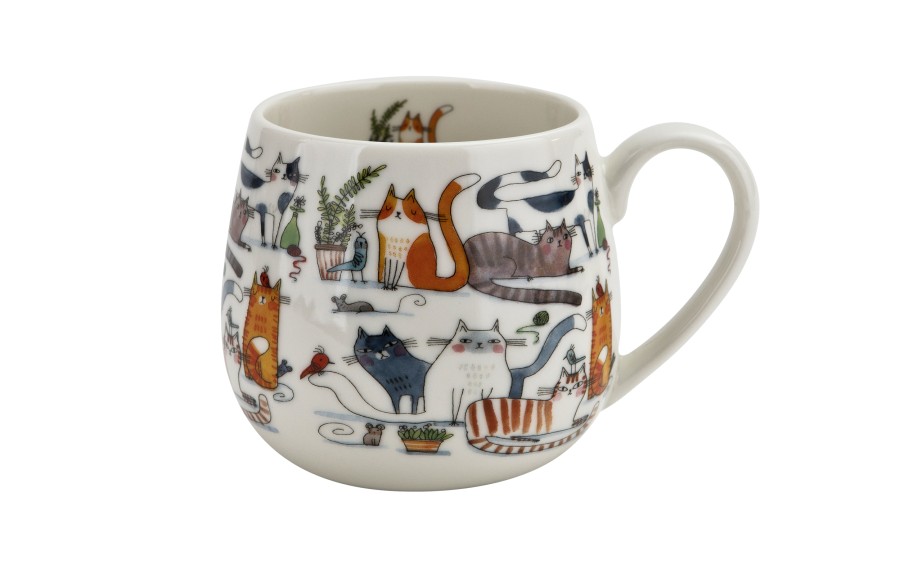 Kubek porcelanowy baryłka 430 ml Leniwe Koty