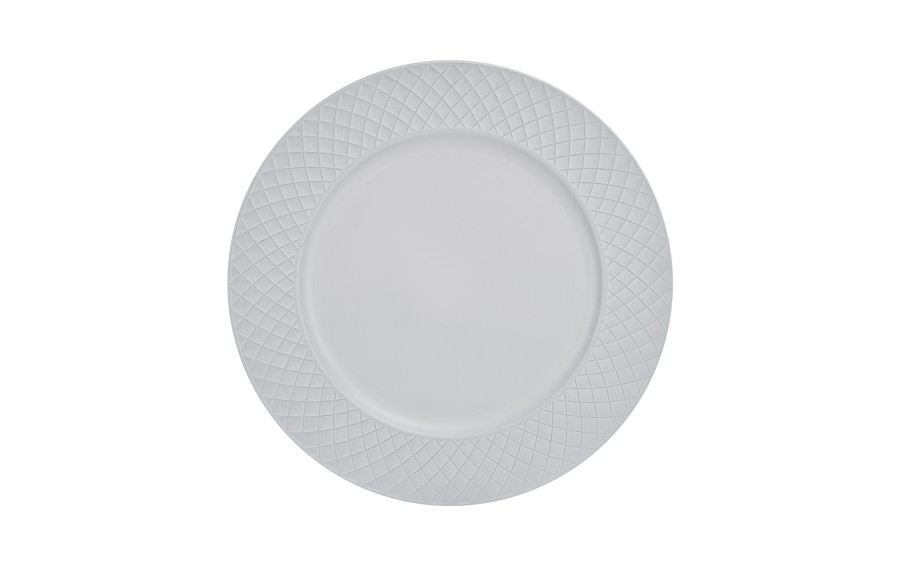 Talerz dekoracyjny plastikowy 33 cm biały AP159843
