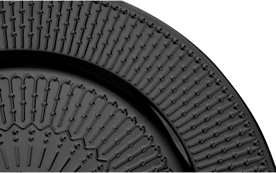 Talerz dekoracyjny plastikowy 33 cm czarny AP142417