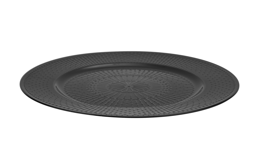 Talerz dekoracyjny plastikowy 33 cm czarny AP142417