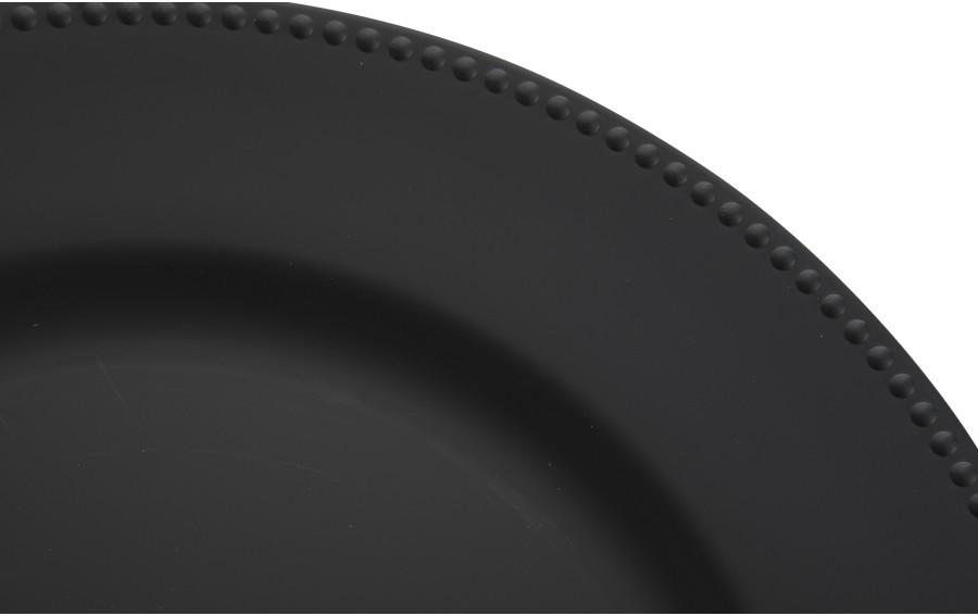 Talerz dekoracyjny plastikowy 33 cm czarny AP142414