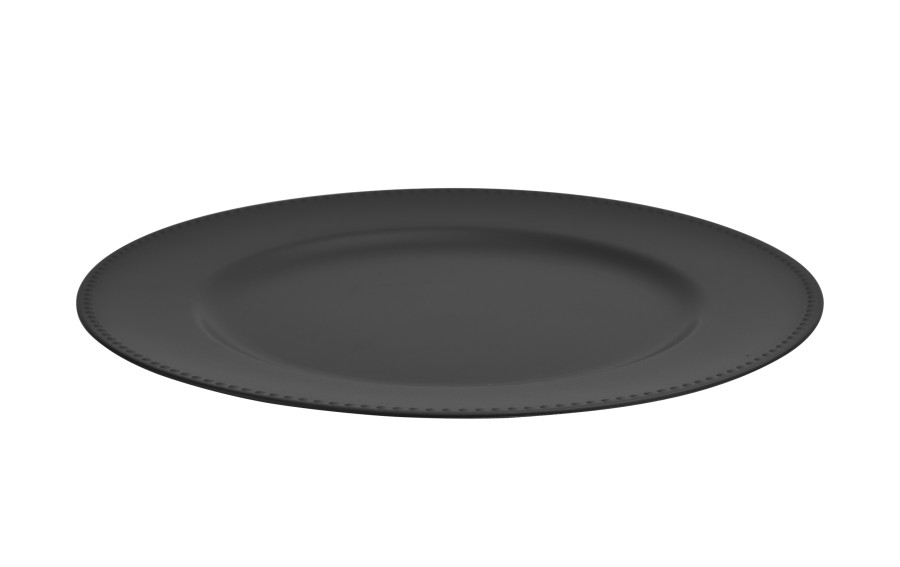 Talerz dekoracyjny plastikowy 33 cm czarny AP142414
